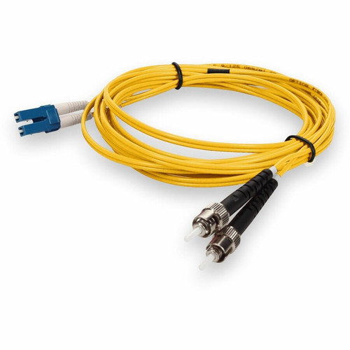 AddOn ADD-ST-LC-10M9SMFP 10m LC (Male) to ST (Male) Yellow OS2 Duplex Plenum-Rated Fiber Patch Cable