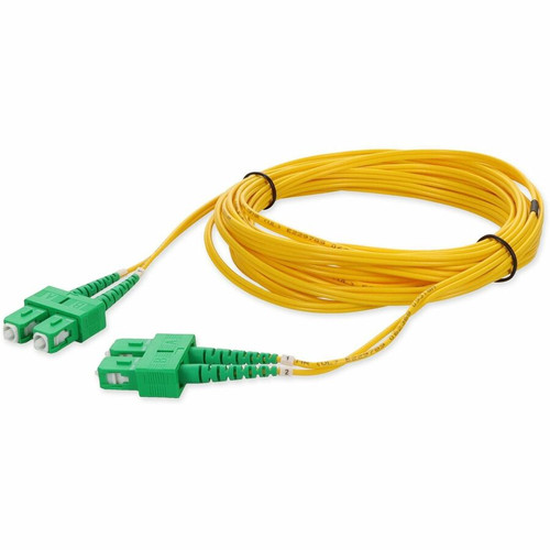 AddOn ADD-ASC-ASC-10M9SMF 10m ASC (Male) to ASC (Male) Yellow OS2 Duplex Fiber OFNR (Riser-Rated) Patch Cable