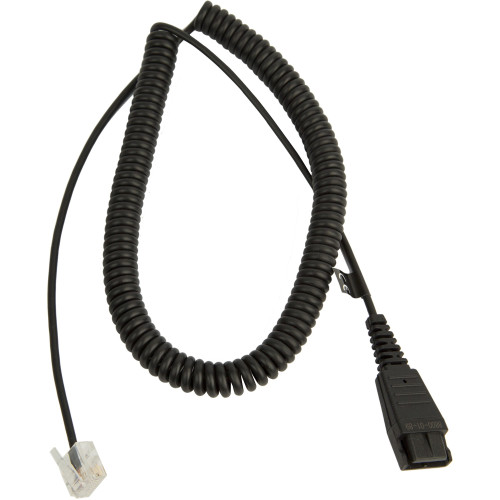 Jabra 8800-01-89 Quick Disconnect (QD) to Modular (RJ) Balanced Coiled Bottom Cord, 2 Meter