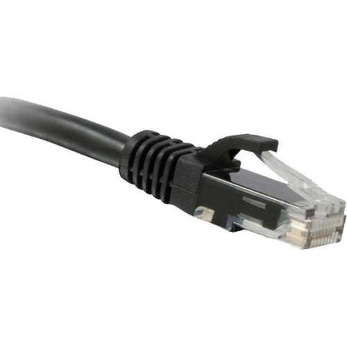 ENET C5E-BK-8-ENC Cat5e Black 8 Foot Patch Cable with Snagless Molded Boot (UTP) High-Quality Network Patch Cable RJ45 to RJ45 - 8Ft