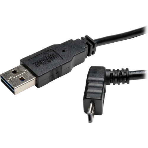 Tripp Lite UR050-006-UPB 6ft USB 2.0 High Speed Cable Reversible A to Up Angle 5Pin Micro B M/M