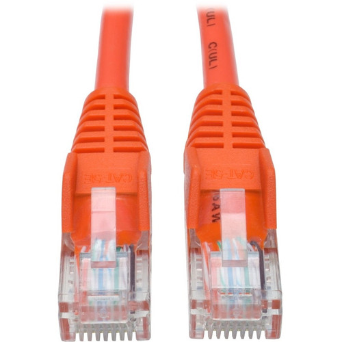 Tripp Lite N001-014-OR Cat5e 350 MHz Snagless Molded (UTP) Ethernet Cable (RJ45 M/M) PoE Orange 14 ft. (4.27 m)