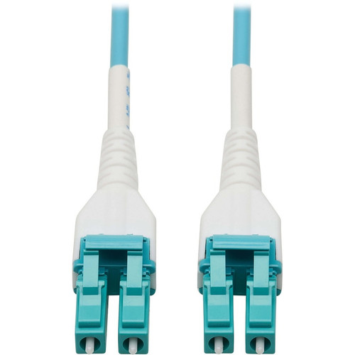 Tripp Lite N821-15M-AQ-AR 100G Duplex Multimode 50/125 OM4 Armored Fiber Optic Cable (LC/LC Duplex M/M) LSZH Aqua 15 m (49.2 ft.)