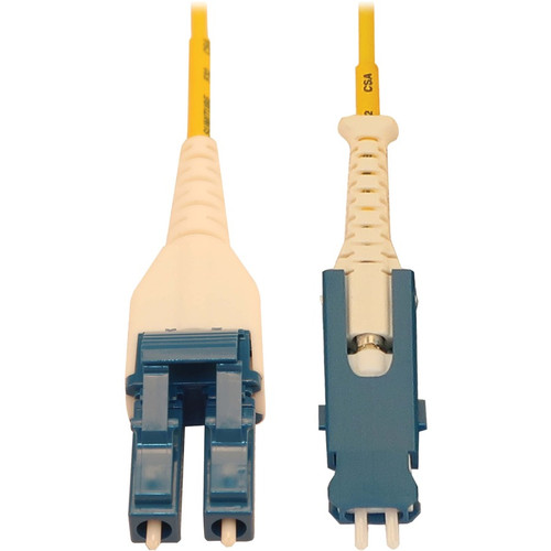 Tripp Lite N383L-01M 40/100/400G Singlemode 9/125 OS2 Fiber Optic Cable (Duplex SN-UPC to Duplex LC-UPC M/M) LSZH Yellow 1 m (3.3 ft.)