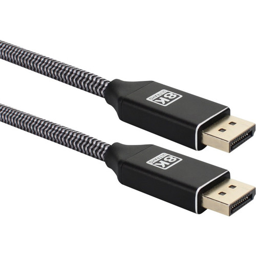 QVS DP8-15P 15ft DisplayPort 1.4 UltraHD 8K Nylon-Braided Premium Cable