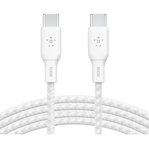 Belkin CAB014bt2MWH Boost↑Charge USB-C to USB-C Cable 100W - (2 meter / 6.6 foot, White)