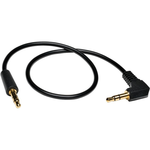 Tripp Lite P312-001-RA 3.5mm Mini Stereo Audio Cable with one Right-Angle plug (M/M) 1 ft. (0.31 m)