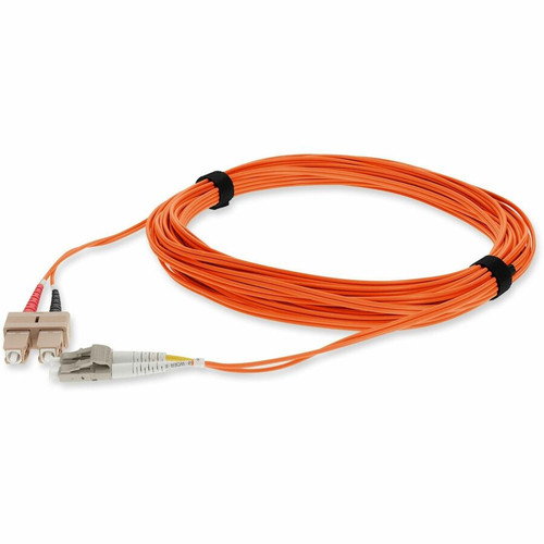 AddOn ADD-SC-LC-3M5OM4-OE 3m LC (Male) to SC (Male) Orange OM4 Duplex OFNR (Riser-rated) LOMM Patch Cable