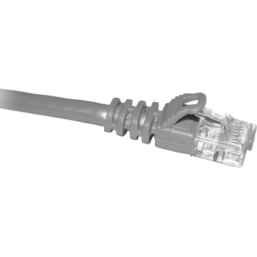 ENET C6-GY-2-ENC Cat6 Gray 2 Foot Patch Cable with Snagless Molded Boot (UTP) High-Quality Network Patch Cable RJ45 to RJ45 - 2Ft