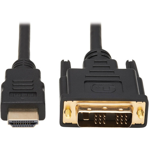 Tripp Lite P566AB-006 Safe-IT HDMI to DVI-D Single-Link Antibacterial Adapter Cable (M/M) 1080p 60 Hz Black 6 ft. (1.8 m)