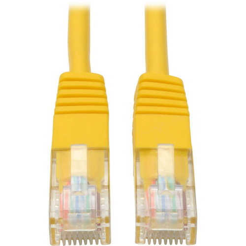 Tripp Lite N002-007-YW Cat5e 350 MHz Molded (UTP) Ethernet Cable (RJ45 M/M) PoE Yellow 7 ft. (2.13 m)