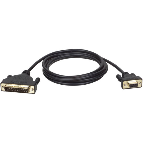 Tripp Lite P404-006 6ft AT Serial Modem Cable Gold Connectors DB25M to DB9F M/F 6'