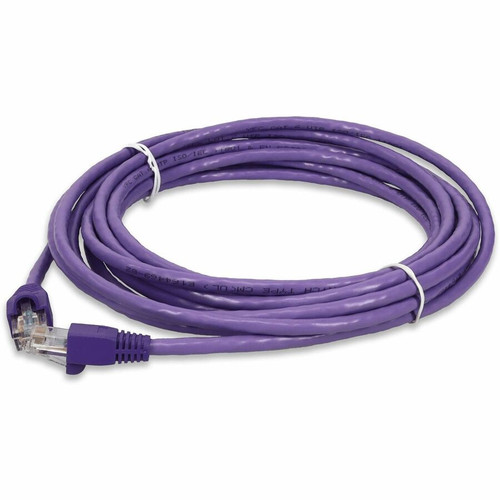 AddOn ADD-12FCAT6-PE 12ft RJ-45 (Male) to RJ-45 (Male) Straight Purple Cat6 UTP Copper PVC Patch Cable