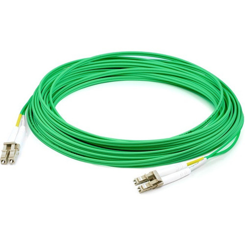 AddOn ADD-LC-LC-8M5OM4-GN 8m LC (Male) to LC (Male) Green OM4 Duplex Fiber OFNR (Riser-Rated) Patch Cable