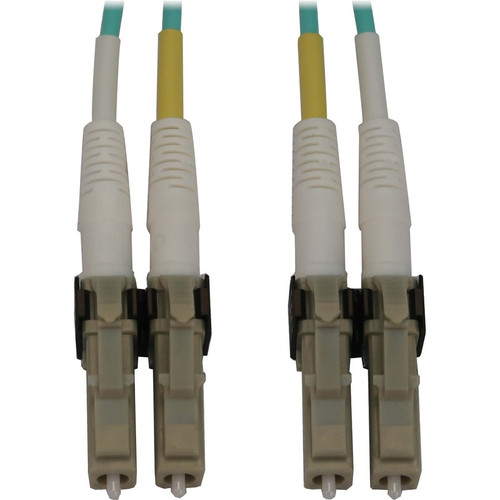 Tripp Lite N820X-01M 400G Multimode 50/125 OM3 Switchable Fiber Optic Cable (Duplex LC-PC M/M) LSZH Aqua 1 m (3.3 ft.)