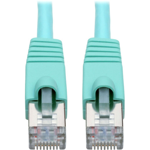 Tripp Lite N262-007-AQ Cat6a 10G Snagless Shielded STP Ethernet Cable (RJ45 M/M) PoE Aqua 7 ft. (2.13 m)