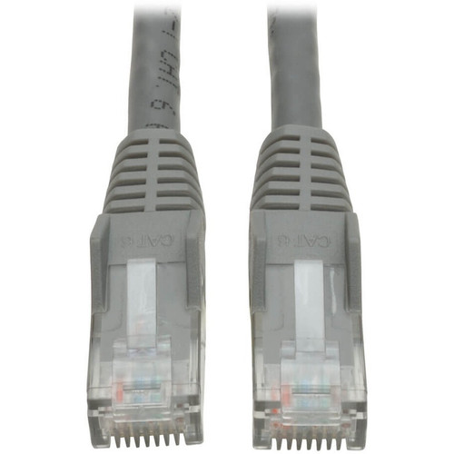 Tripp Lite N201-025-GY Cat6 Gigabit Snagless Molded (UTP) Ethernet Cable (RJ45 M/M) PoE Gray 25 ft. (7.62 m)