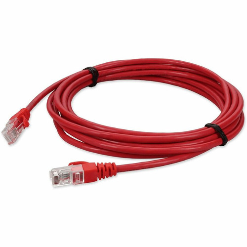 AddOn ADD-25FCAT5E-RD 25ft RJ-45 (Male) to RJ-45 (Male) Straight Red Cat5e UTP PVC Copper Patch Cable