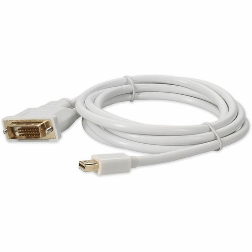 AddOn MDP2DVIDMM6W 6ft (2m) Mini-DisplayPort Male to DVI-D Male Adapter Cable White