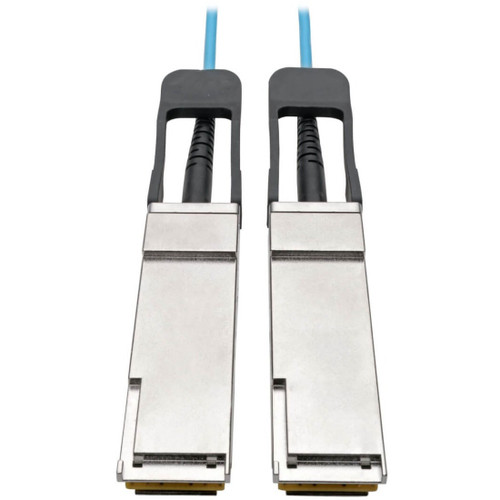 Tripp Lite N28F-03M-AQ QSFP+ to QSFP+ Active Optical Cable - 40Gb, AOC, M/M, Aqua, 3 m (9.8 ft.)