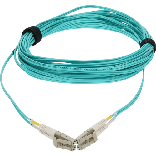 AddOn ADD-LC-LC-8M5OM4P 8m LC (Male) to LC (Male) Straight Aqua OM4 Duplex Plenum Fiber Patch Cable