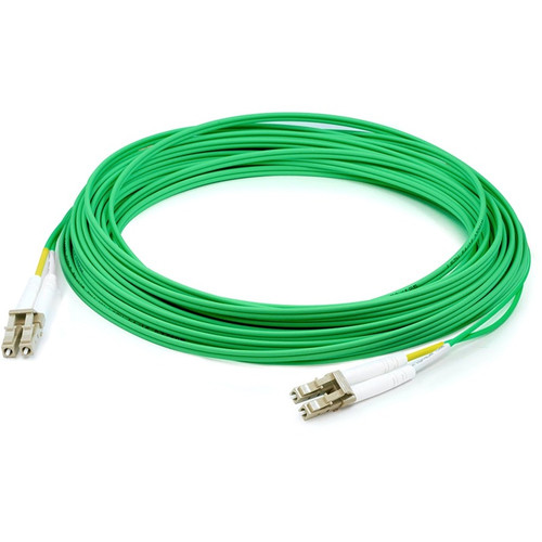 AddOn ADD-LC-LC-20M5OM4P-GN 20m LC (Male) to LC (Male) Green OM4 Duplex Plenum-Rated Fiber Patch Cable
