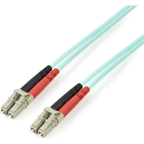 StarTech A50FBLCLC2 2m Fiber Optic Cable - 10 Gb Aqua - Multimode Duplex 50/125 - LSZH - LC/LC - OM3 - LC to LC Fiber Patch Cable