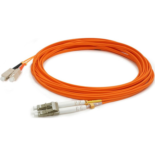 AddOn ADD-SC-LC-2M5OM2 2m SC (Male) to LC (Male) Orange OM2 Duplex OFNR (Riser-Rated) Fiber Patch Cable