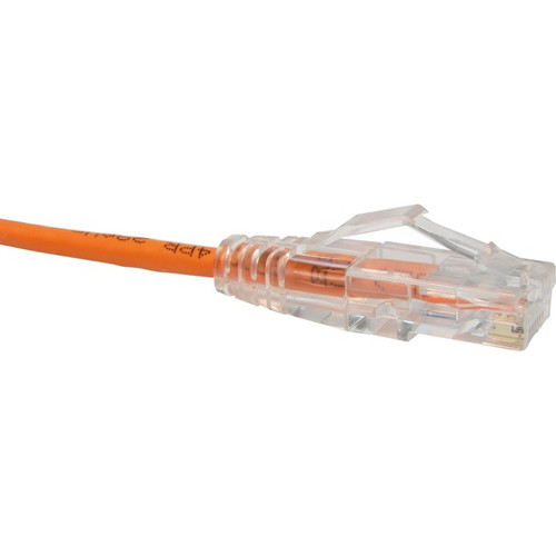 UNC CS6-12F-ORG Clearfit Slim Cat6 Patch Cable, Snagless, Orange, 12ft