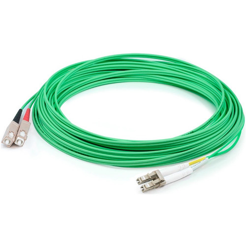 AddOn ADD-SC-LC-3M6MMFPV-GN 3m LC (Male) to SC (Male) Green OM1 Duplex PVC Fiber Patch Cable