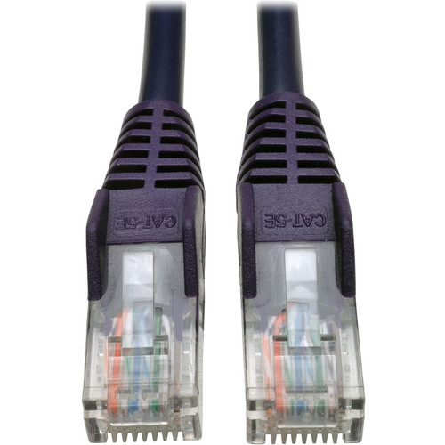 Tripp Lite N001-025-PU Cat5e 350 MHz Snagless Molded (UTP) Ethernet Cable (RJ45 M/M) PoE Purple 25 ft. (7.62 m)