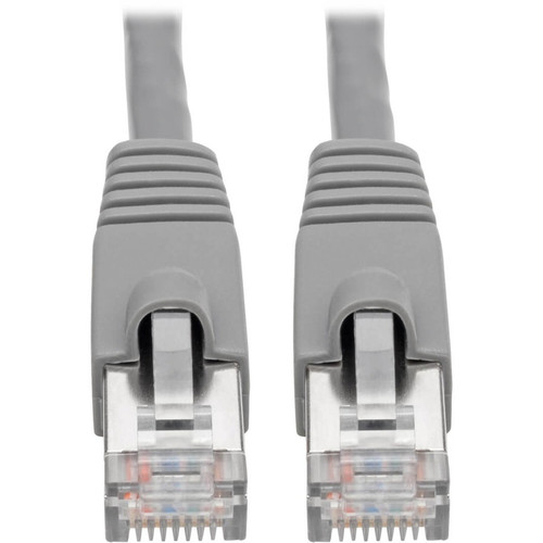 Tripp Lite N262-002-GY Cat6a 10G Snagless Shielded STP Ethernet Cable (RJ45 M/M) PoE Gray 2 ft. (0.61 m)