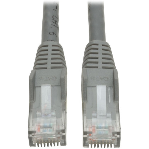 Tripp Lite N201-030-GY Cat6 Gigabit Snagless Molded (UTP) Ethernet Cable (RJ45 M/M) PoE Gray 30 ft. (9.14 m)