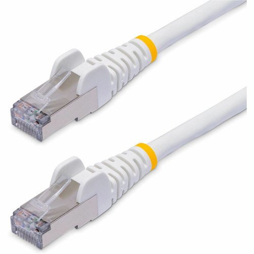 StarTech NLWH-6IN-CAT8-PATCH 6in White CAT8 Ethernet Cable, Snagless RJ45, 25G/40G 2000MHz, 100W PoE, S/FTP, 26AWG Pure Bare Copper, LSZH Network Patch Cord