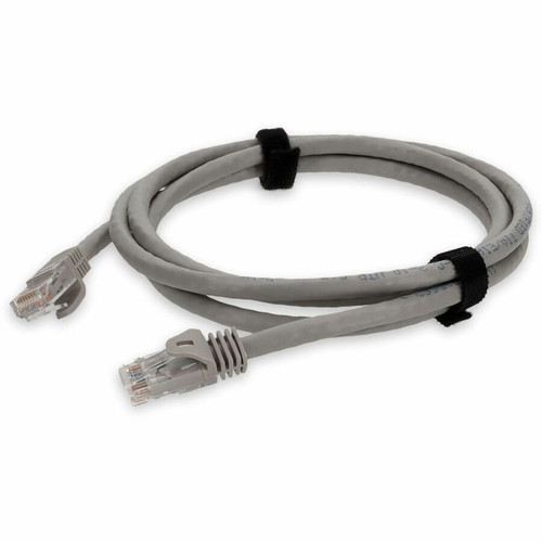 AddOn ADD-1FCAT6A-GY 1ft RJ-45 (Male) to RJ-45 (Male) Straight Gray Cat6A UTP PVC Copper Patch Cable