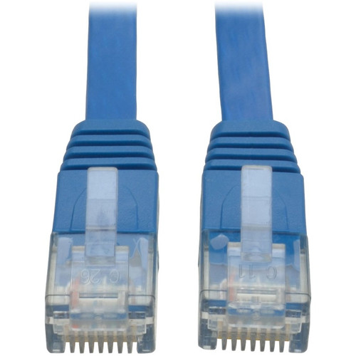 Tripp Lite N201-025-BL-FL Cat6 Gigabit Snagless Molded Flat (UTP) Ethernet Cable (RJ45 M/M) PoE Blue 25 ft. (7.62 m)