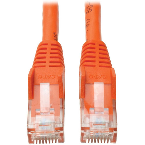 Tripp Lite N201-035-OR Cat6 Gigabit Snagless Molded (UTP) Ethernet Cable (RJ45 M/M) PoE Orange 35 ft. (10.67 m)