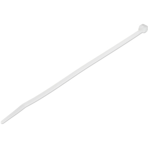 StarTech 8"(20cm) Cable Ties - 2-1/8"(55mm) Dia - 50lb(22kg) Tensile Strength - Nylon Self Locking Zip Ties - UL Listed - 1000 Pack - White