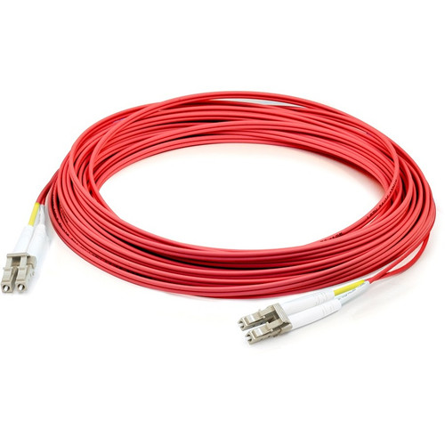 AddOn ADD-LC-LC-2M5OM2P-RD 2m LC (Male) to LC (Male) Red OM2 Duplex Plenum-Rated Fiber Patch Cable