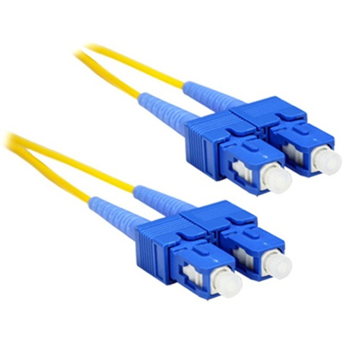 ENET SC2-SM-2M-ENC 2M SC/SC Duplex Single-mode 9/125 OS1 or Better Yellow Fiber Patch Cable 2 meter SC-SC Individually Tested