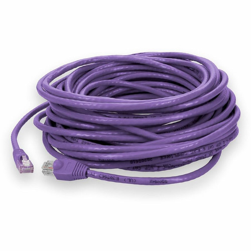 AddOn ADD-30FCAT6XO-PE 30ft RJ-45 (Male) to RJ-45 (Male) Purple Microboot, Snagless Cat6 Crossover UTP PVC Copper Patch Cable