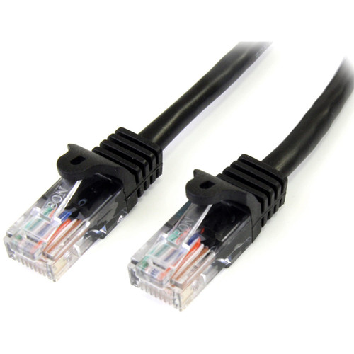 StarTech 45PATCH6BK 6 ft Black Snagless Cat 5e UTP Patch Cable