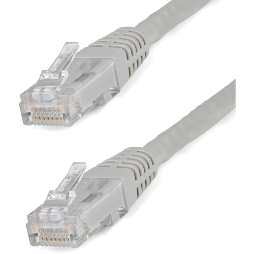 StarTech C6PATCH50GR 50ft CAT6 Ethernet Cable - Gray Molded Gigabit - 100W PoE UTP 650MHz - Category 6 Patch Cord UL Certified Wiring/TIA