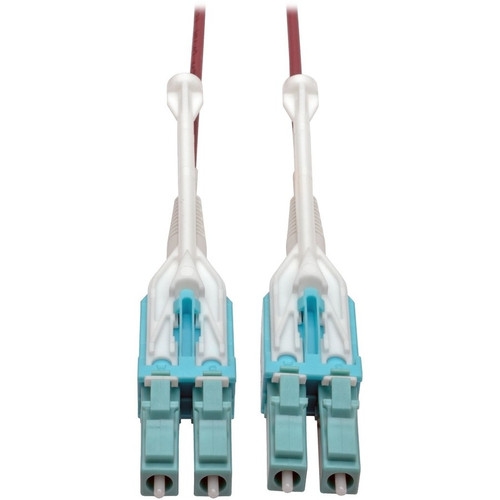 Tripp Lite N821-03M-MG-T 10G Duplex Multimode 50/125 OM4 LSZH Fiber Optic Cable (LC/LC) Push/Pull Tabs Magenta 3 m