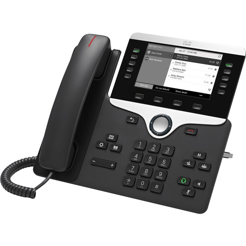 Cisco 8811 IP Phone - Refurbished - Corded - Corded - Wall Mountable, Desktop - Charcoal