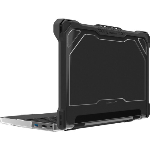 MAXCases Extreme Shell-L Case for Lenovo 100e G3 Chromebook 11" - Black/Clear