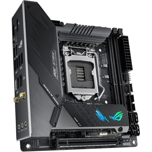 ASUS ROG Strix Z490-I GAMING Desktop Motherboard - Intel Z490 Chipset - Socket LGA-1200 - Intel Optane Memory Ready - Mini ITX