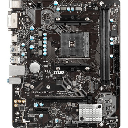 MSI B450M-A PRO MAX Desktop Motherboard - AMD B450 Chipset - Socket AM4 - Micro ATX