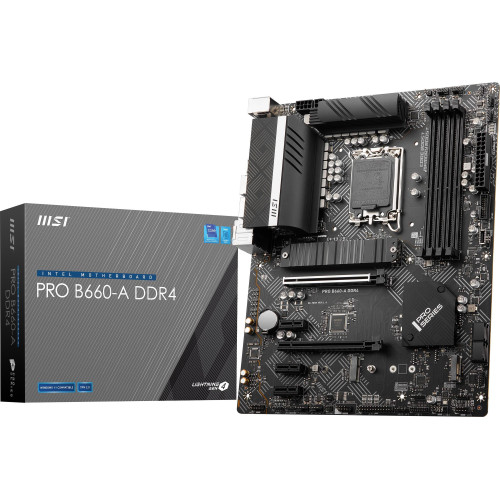 MSI B660-A DDR4 Desktop Motherboard - Intel B660 Chipset - Socket LGA-1700 - Intel Optane Memory Ready - ATX