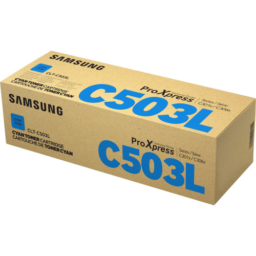 Samsung CLT-C503L High Yield Laser Toner Cartridge - Cyan Pack